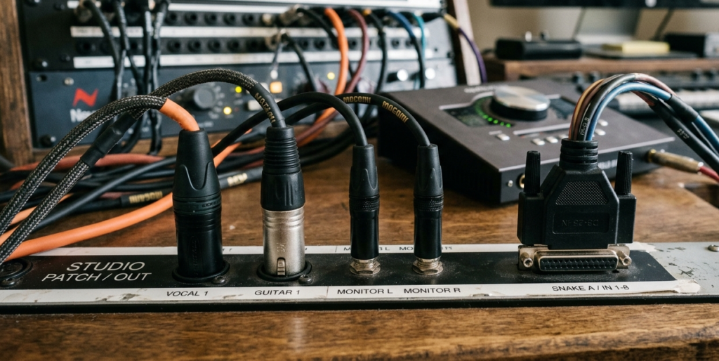 XLR, TRS, and DB-25